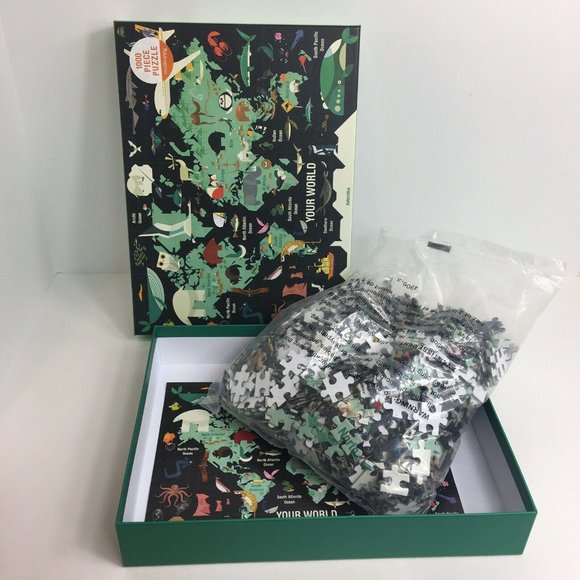 Mudpuppy Puzzle Your World Map 1000 Piece Paul Daviz 27" X 20" Jigsaw Puzzles - Picture 10 of 12